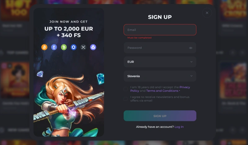 casinobello registration page